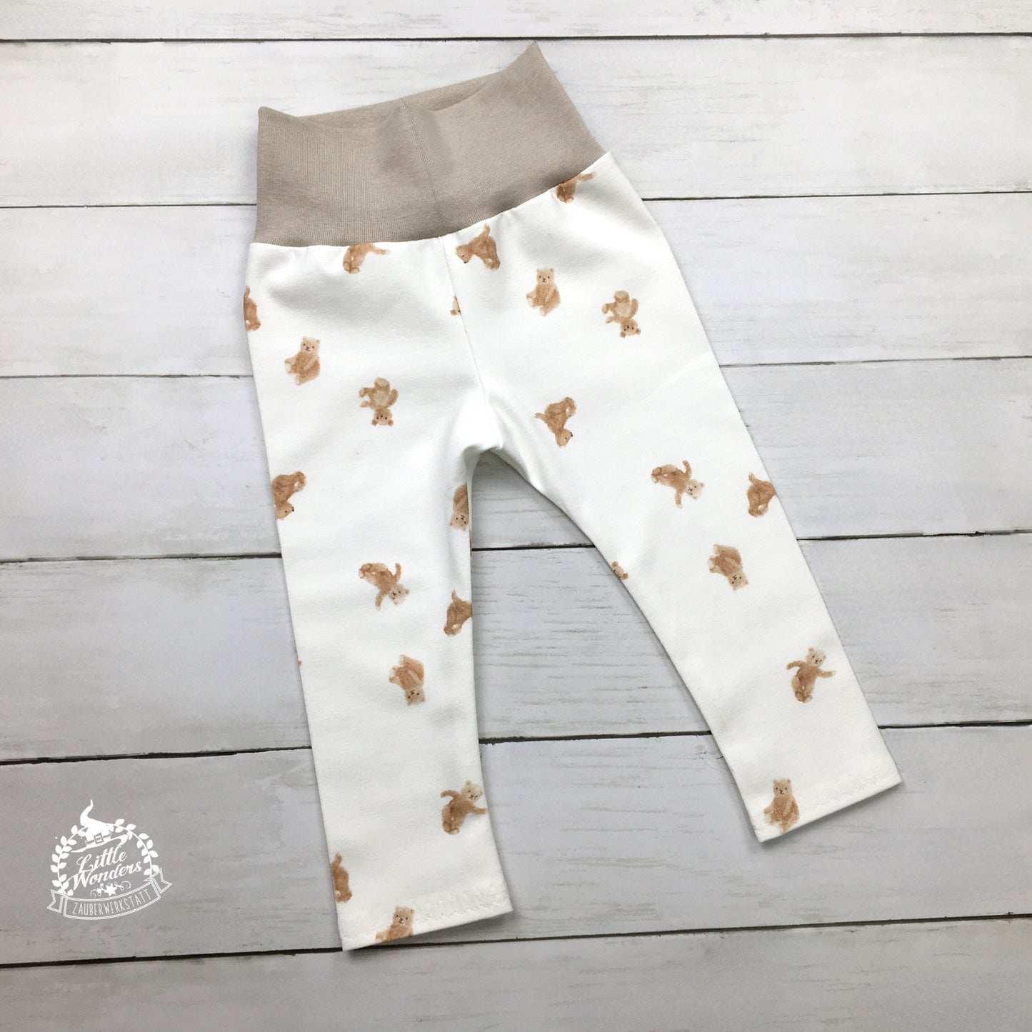Leggings Teddybären aus Bio Jersey