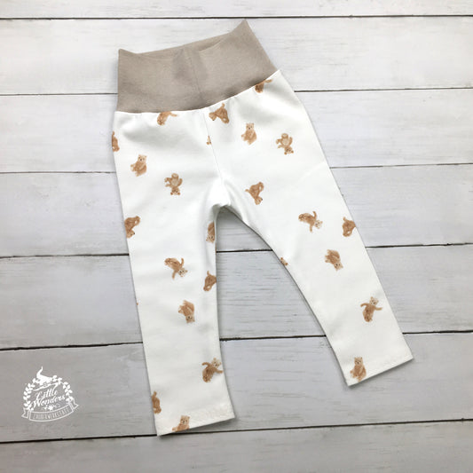 Leggings Teddybären aus Bio Jersey