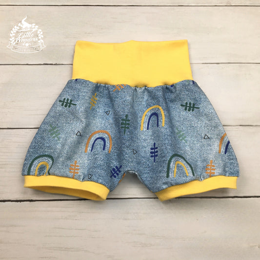 Sommerhose Regenbogen Jeans-Optik